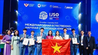 Đoàn Việt Nam xuất sắc giành huy chương trong kỳ Olympic khoa học trẻ quốc tế