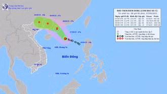Lào Cai nằm trong 6 tỉnh, thành dự báo có mưa lớn do hoàn lưu trực tiếp của bão số 7