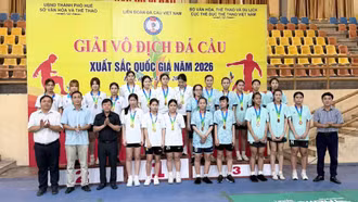 Lào Cai giành 3 huy chương tại Giải Vô địch các câu lạc bộ Đá cầu xuất sắc Quốc gia 2026