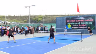 Hấp dẫn giải quần vợt, pickleball tỉnh Lào Cai năm 2024