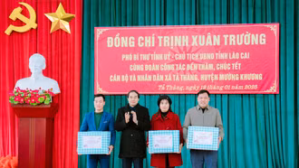 Chủ tịch UBND tỉnh Trịnh Xuân Trường thăm, chúc tết tại Mường Khương