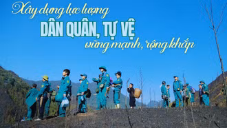 Xây dựng lực lượng dân quân, tự vệ vững mạnh, rộng khắp