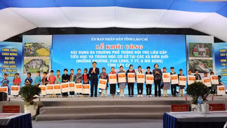 Khởi công xây dựng 4 trường phổ thông nội trú liên cấp tại các xã biên giới tỉnh Lào Cai