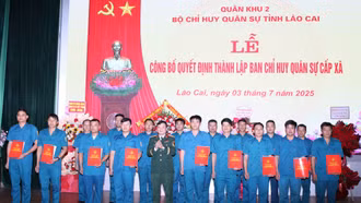 Thành lập Ban Chỉ huy Quân sự 17 xã, phường