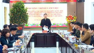 Tổ kiểm tra số 2 kiểm tra công tác chuẩn bị bầu cử tại các phường Văn Phú, Nam Cường và các xã Yên Thành, Cảm Nhân