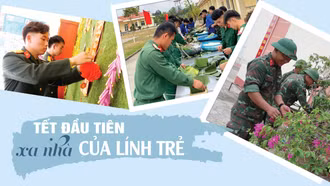 Tết đầu tiên xa nhà của lính trẻ