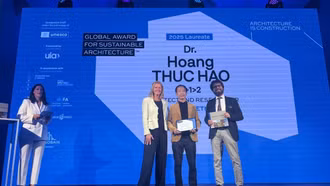 Kiến trúc sư Việt Nam đoạt Giải thưởng Kiến trúc bền vững toàn cầu năm 2025