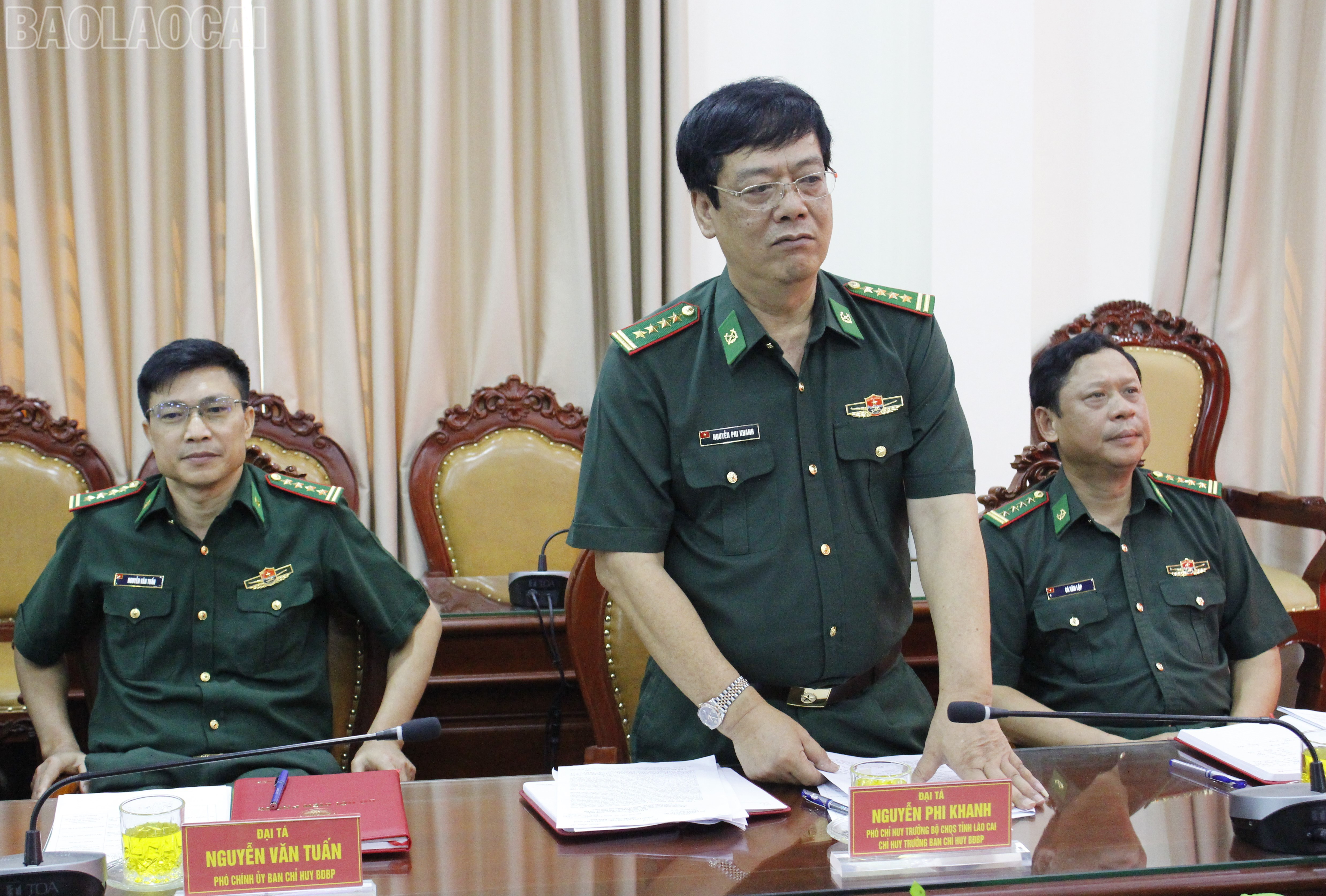 Đại biểu phát biểu tại hội nghị. baolaocai-tl_a4-lc.jpg