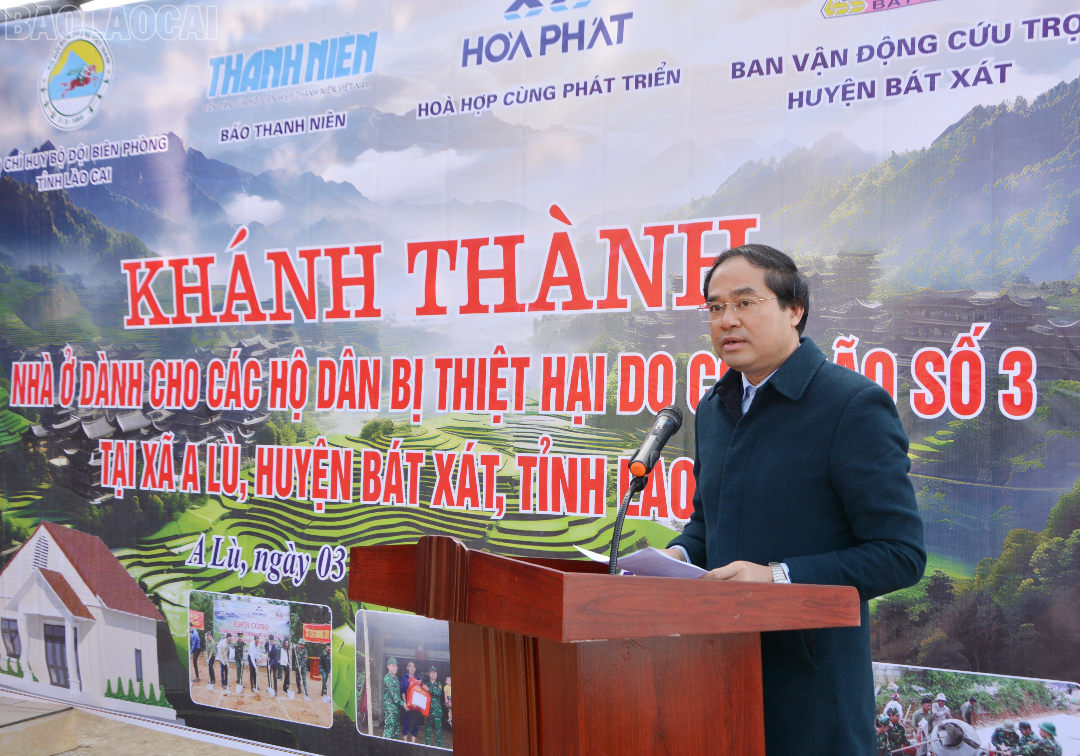 Chủ tịch UBND tỉnh Trịnh Xuân Trường phát biểu tại chương trình. baolaocai-tl_dsc-3005.jpg