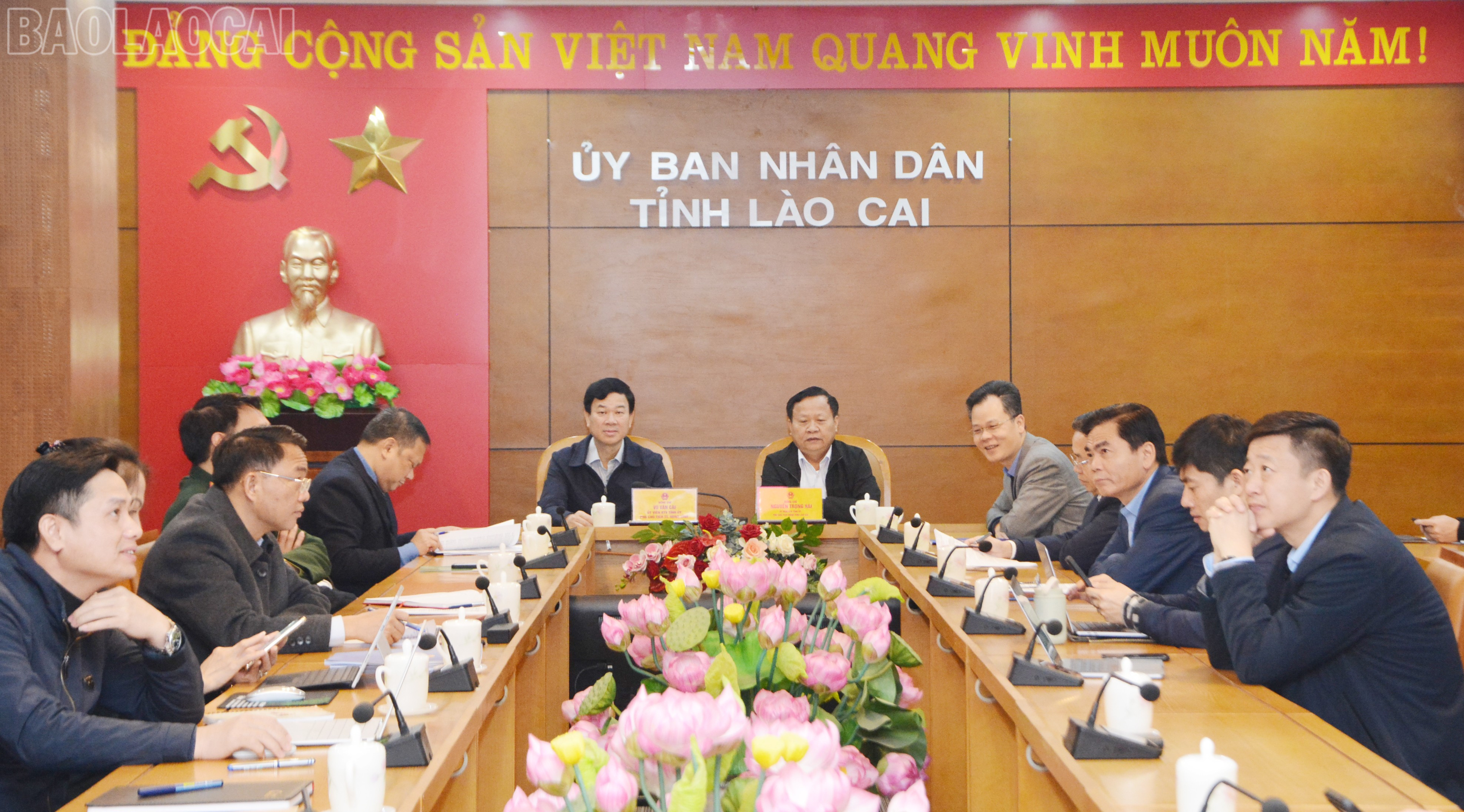 Đại biểu dự hội nghị tại điểm cầu tỉnh Lào Cai. baolaocai-tl_dsc-2120.jpg