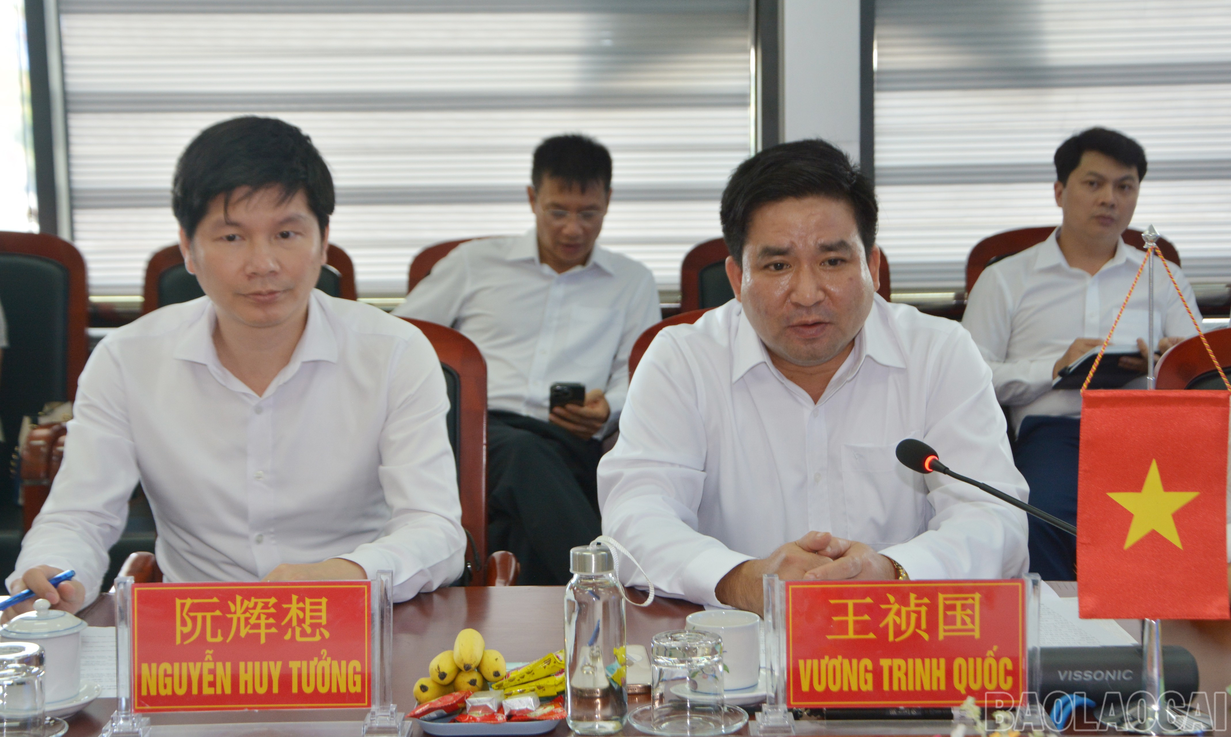 Đồng chí Vương Trinh Quốc, Trưởng Ban Quản lý Khu kinh tế tỉnh Lào Cai phát biểu. baolaocai-br_dsc-7524.jpg