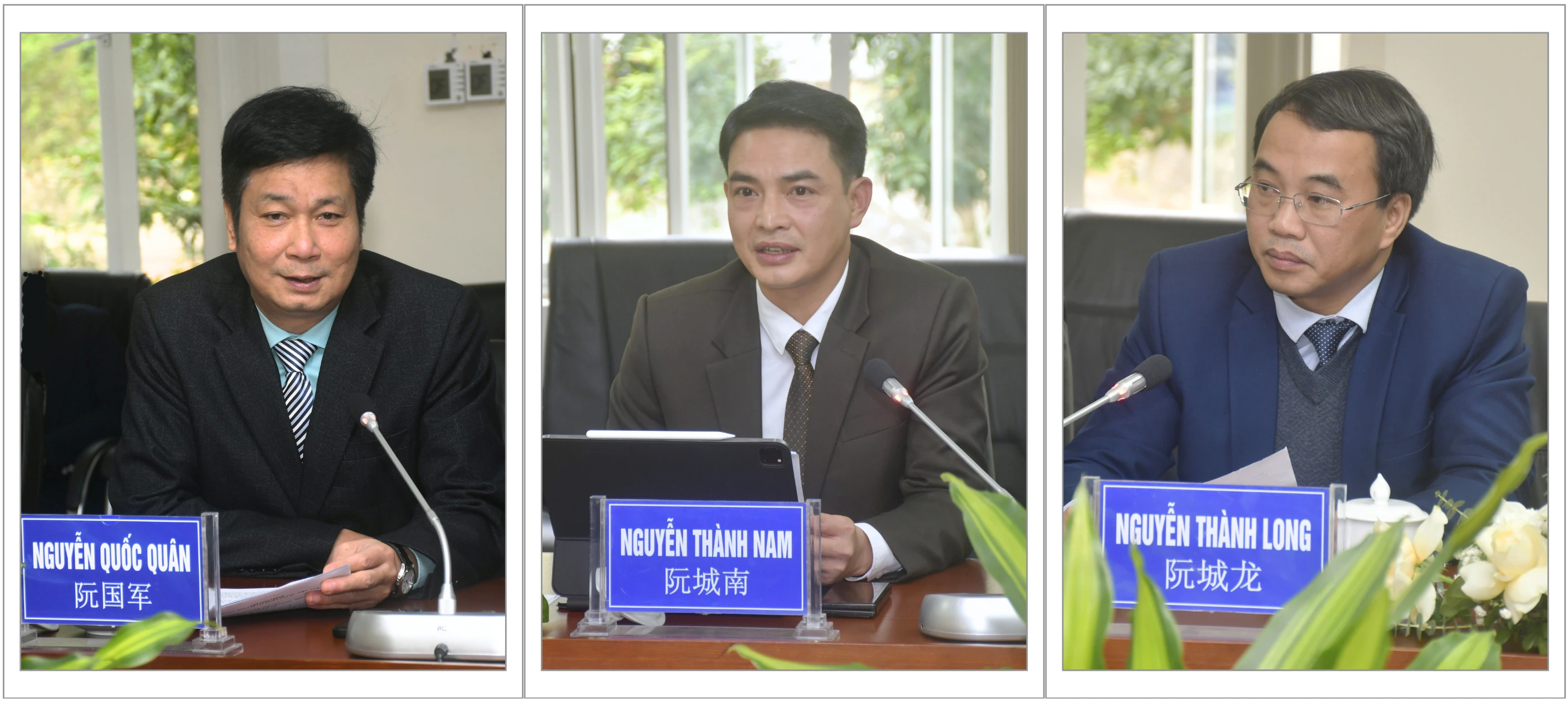 Lãnh đạo các cơ quan báo chí tỉnh Lào Cai trao đổi thông tin.jpg