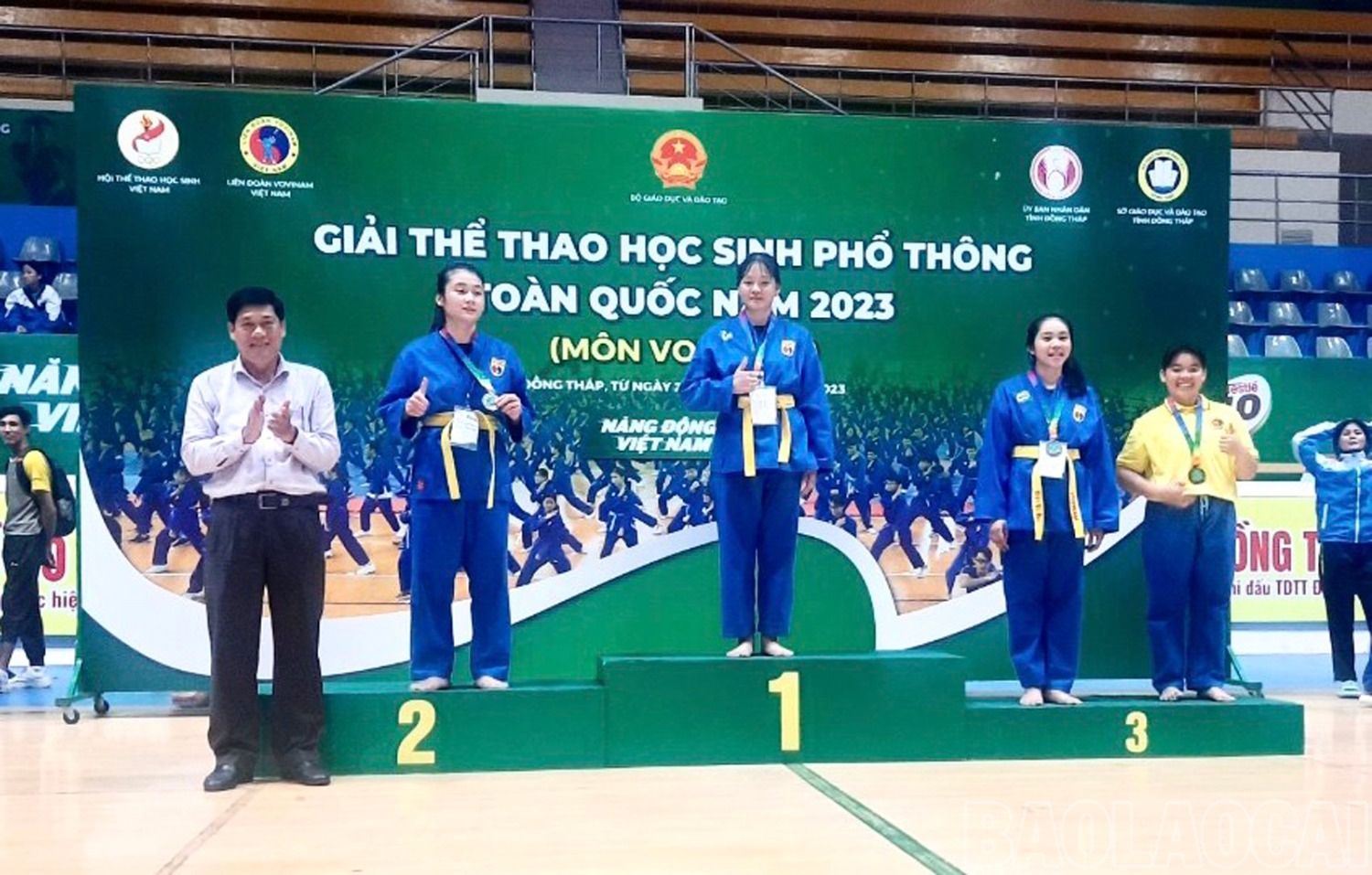 Đoàn vận động viên học sinh Lào Cai giành Huy chương Vàng tại Giải Thể thao học sinh phổ thông toàn quốc ảnh 2 1a.jpg