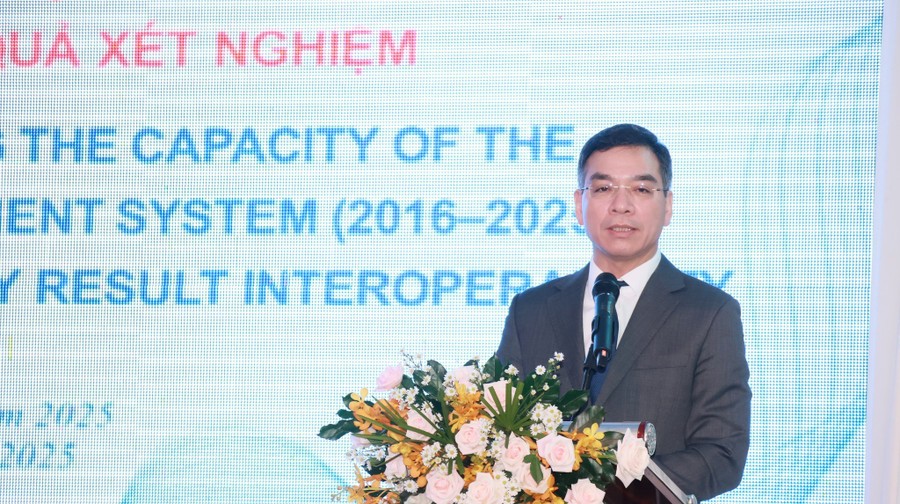 Ông Hà Anh Đức - Cục trưởng Cục Quản lý Khám, chữa bệnh phát biểu tại hội nghị. Ông Hà Anh Đức - Cục trưởng Cục Quản lý Khám, chữa bệnh phát biểu tại hội nghị.