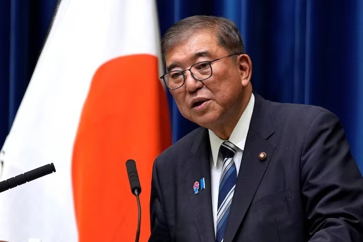 Thủ tướng Nhật Bản Shigeru Ishiba thông báo quyết định từ chức tại cuộc họp báo ở Tokyo ngày 7/9/2025. nb-tt.jpg