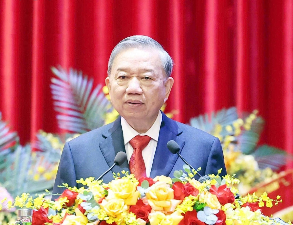 Tổng Bí thư Tô Lâm phát biểu chỉ đạo Đại hội. bt.jpg