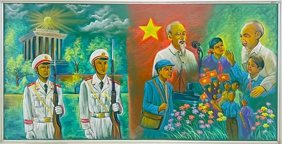 Bức tranh mang tên "Người đi tìm hình của nước" Bức tranh mang tên "Người đi tìm hình của nước"