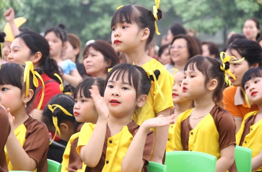 Học sinh mầm non của Hà Nội tham gia ngày hội sáng tạo năm học 2024 - 2025. mien-hoc-phi-2-9821.jpg