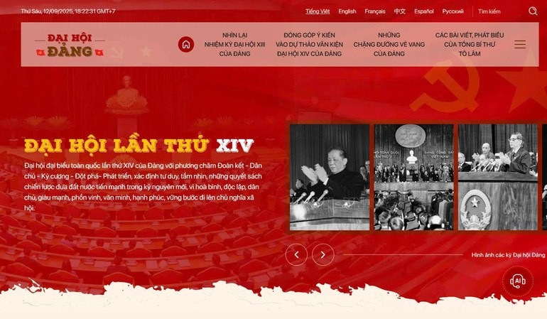 Trang Thông tin điện tử Đảng Cộng sản Việt Nam Đại hội XIV được Báo Nhân Dân xây dựng dưới sự chỉ đạo trực tiếp từ Ban Tuyên giáo và Dân vận Trung ương. Trang Thông tin điện tử Đảng Cộng sản Việt Nam Đại hội XIV được Báo Nhân Dân xây dựng dưới sự chỉ đạo trực tiếp từ Ban Tuyên giáo và Dân vận Trung ương.