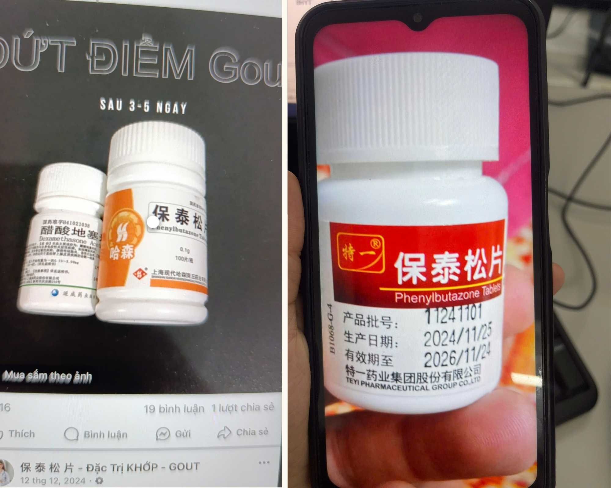 Bệnh viện Bạch Mai đã đưa ra cảnh báo khẩn cấp về loại thuốc chống viêm Phenylbutazone đã bị cấm tại Việt Nam nhưng vẫn được rao bán tràn lan trên mạng xã hội. Bệnh viện Bạch Mai đã đưa ra cảnh báo khẩn cấp về loại thuốc chống viêm Phenylbutazone đã bị cấm tại Việt Nam nhưng vẫn được rao bán tràn lan trên mạng xã hội.