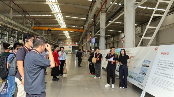 Nhà máy sản xuất của Yadea tại Kim Trại, Trung Quốc là nơi tiếp đón nhiều đoàn khách ghé thăm thực địa. Nhà máy sản xuất của Yadea tại Kim Trại, Trung Quốc là nơi tiếp đón nhiều đoàn khách ghé thăm thực địa.