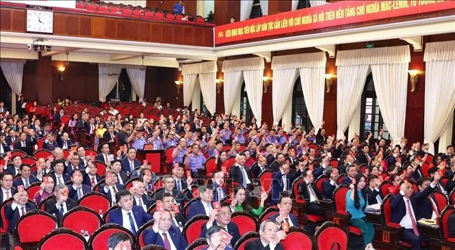 Đại hội biểu quyết thông qua Dự thảo Nghị quyết Đại hội đại biểu Đảng bộ các cơ quan Đảng Trung ương lần thứ I, nhiệm kỳ 2025 - 2030.