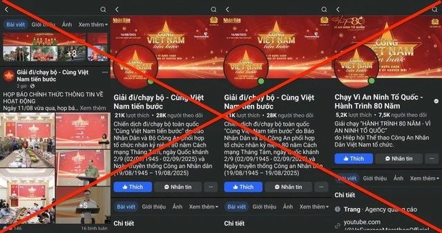 Hàng loạt fanpage giả mạo chương trình.