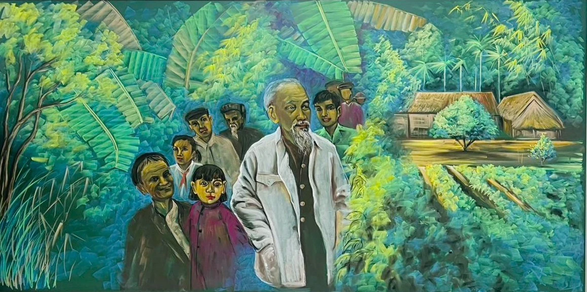 Bức tranh "Bác về thăm quê".