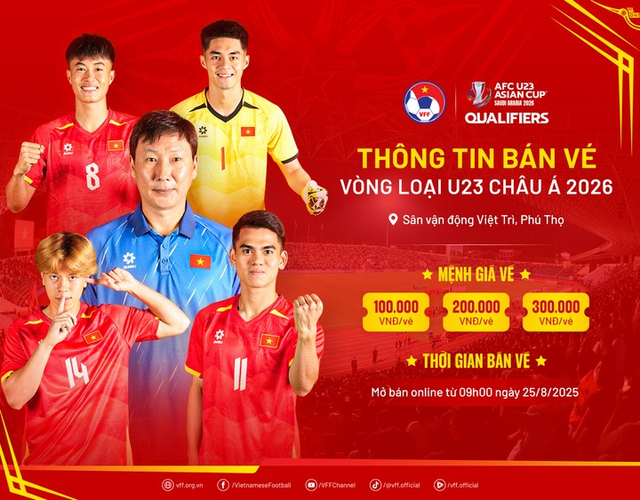 Vé xem U23 Việt Nam được mở bán. ve.png
