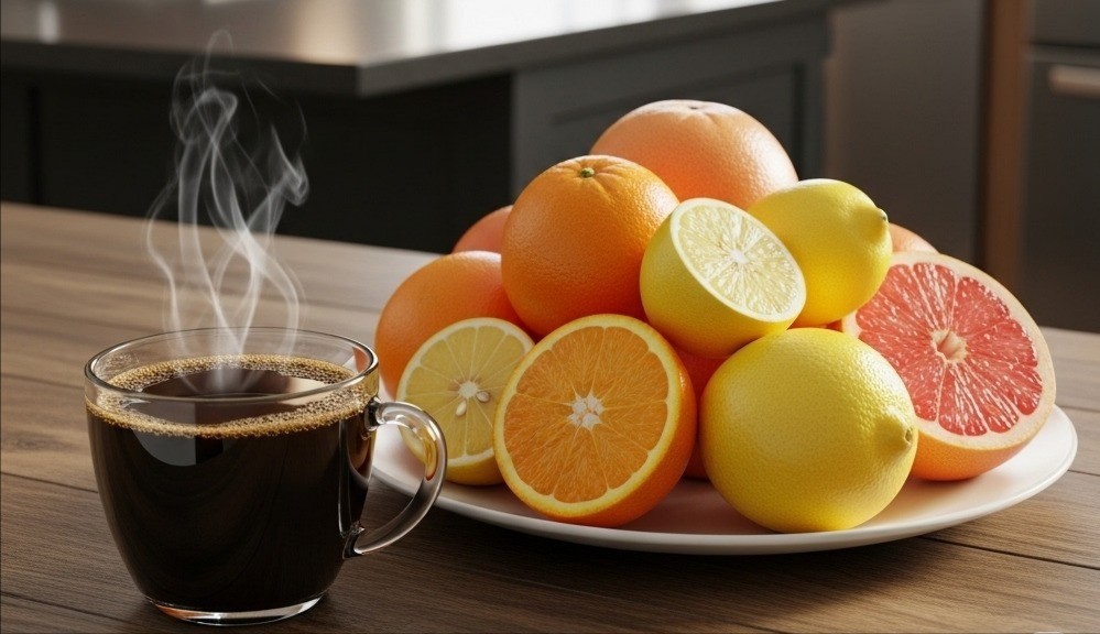 Do not drink coffee with citrus fruits. 18-7-ca-phe-8783.jpg