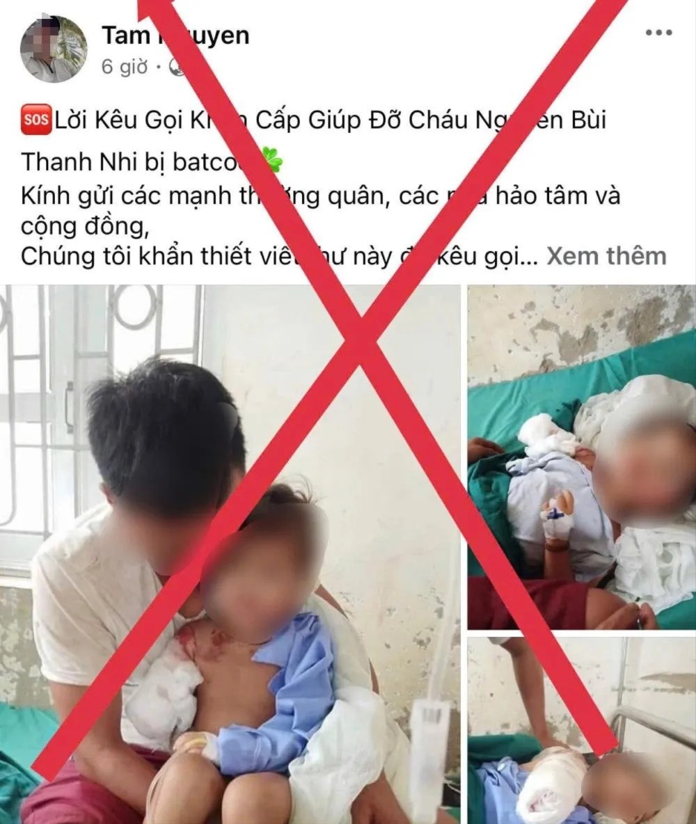 Kẻ xấu đã chiếm quyền đăng nhập Facebook Tam Nguyen rồi đăng thông tin sai sự thật để thực hiện hành vi lừa đảo . ha-tinh-bat-coc-2595.jpg