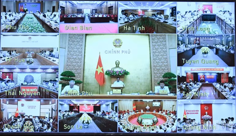 Phiên họp Chính phủ thường kỳ tháng 7 được truyền trực tuyến tới 34 tỉnh, thành phố trực thuộc Trung ương.