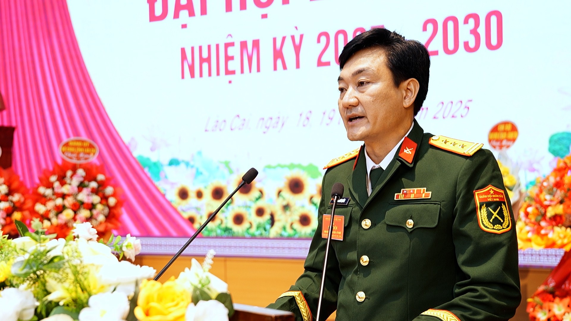 Thượng tá Hà Thành Quân, Bí thư Đảng ủy, Phó Chủ nhiệm Phòng Hậu cần - Kĩ thuật phat-bieu.jpg