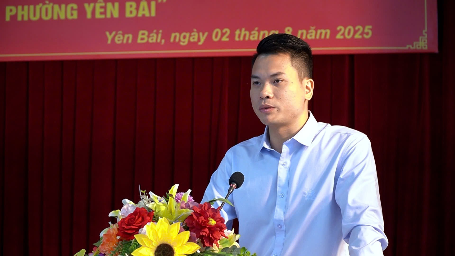 Lãnh đạo phường Yên Bái phát biểu tại chương trình. Lãnh đạo phường Yên Bái phát biểu tại chương trình.