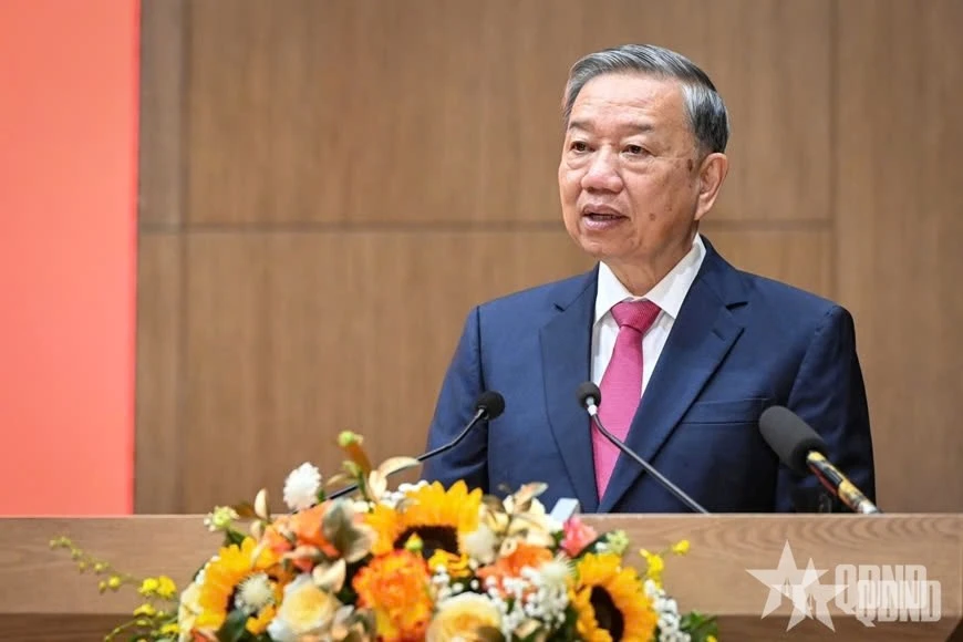 Tổng Bí thư Tô Lâm phát biểu chỉ đạo tại hội nghị.