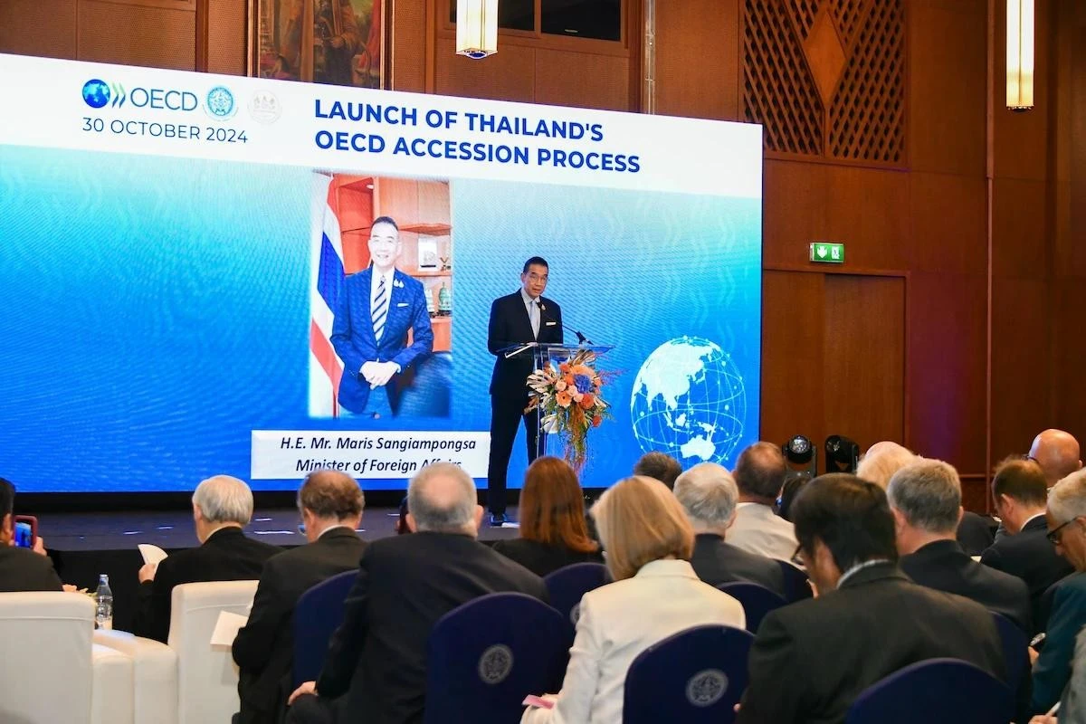 Lễ khởi động tiến trình gia nhập OECD của Thái Lan diễn ra vào chiều 30/10/2024 tại Bộ Ngoại giao Thái Lan, Bangkok (Ảnh: Bộ Ngoại giao Thái Lan)