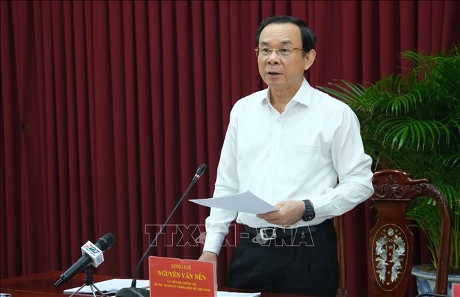 Đồng chí Nguyễn Văn Nên, Ủy viên Bộ Chính trị, Thường trực Tiểu ban Văn kiện Đại hội XIV. Ảnh tư liệu: Thanh Liêm/TTXVN