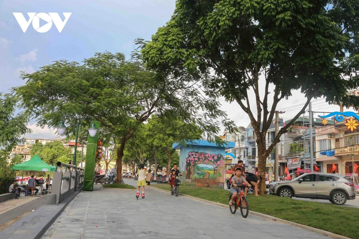 Đây là khu vực cây xanh rợp mát, thích hợp cho hoạt động vui chơi, giải trí.