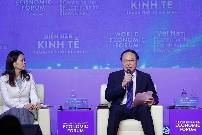 Thứ trưởng Bộ TN&amp;MT Lê Công Thành cho biết Bộ TN&amp;MT đang xây dựng Kế hoạch hành động quốc gia về kinh tế tuần hoàn - Ảnh: VGP/Nhật Bắc