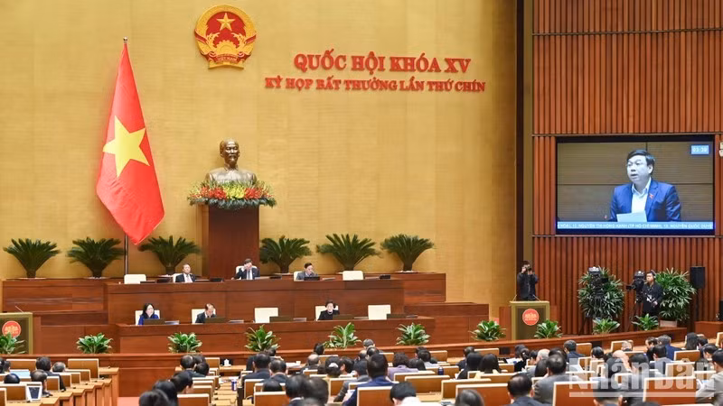 Quang cảnh phiên họp của Quốc hội. (Ảnh: DUY LINH)