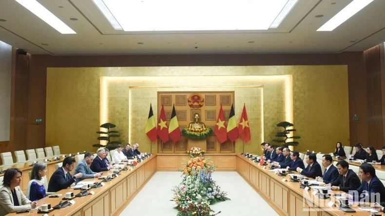 Quang cảnh buổi hội kiến. (Ảnh: TRẦN HẢI)