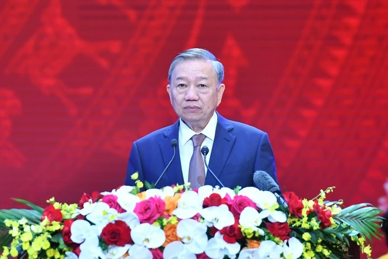 Tổng Bí thư Tô Lâm phát biểu chào mừng ngày Nhà giáo Việt Nam 20/11. Ảnh: Đăng Khoa