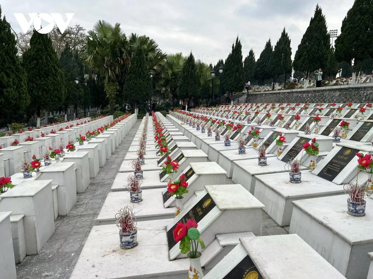 Nghĩa trang liệt sỹ Quốc gia Vị Xuyên- nơi an nghỉ của những người đã hy sinh trong cuộc chiến đấu bảo vệ biên giới phía Bắc.