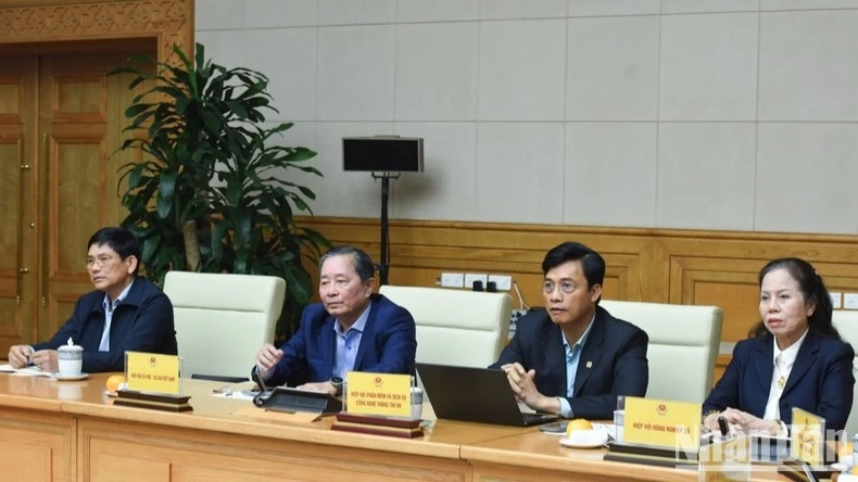 Đại diện một số hiệp hội, doanh nghiệp có kim ngạch xuất khẩu lớn sang Hoa Kỳ tham dự Hội nghị (Ảnh: TRẦN HẢI).