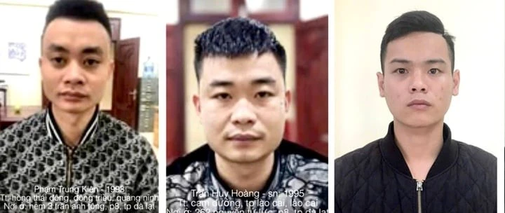 Các đối tượng tại cơ quan điều tra.