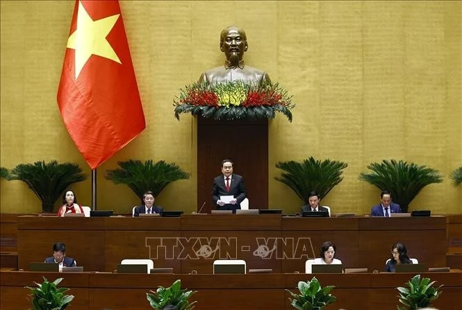 Chủ tịch Quốc hội Trần Thanh Mẫn điều hành phiên chất vấn. Ảnh: Doãn Tấn/TTXVN