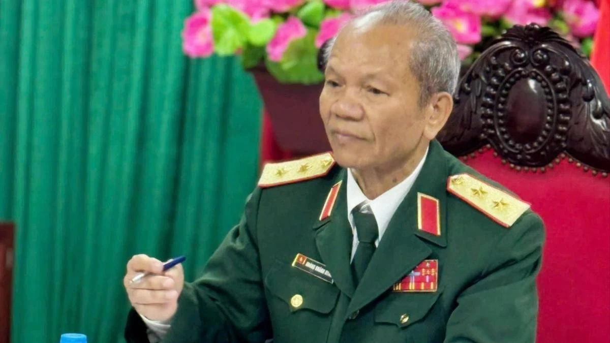 Trung tướng Hoàng Khánh Hưng, Chủ tịch Hội Hỗ trợ gia đình liệt sĩ Việt Nam. Ảnh: Hanoimoi