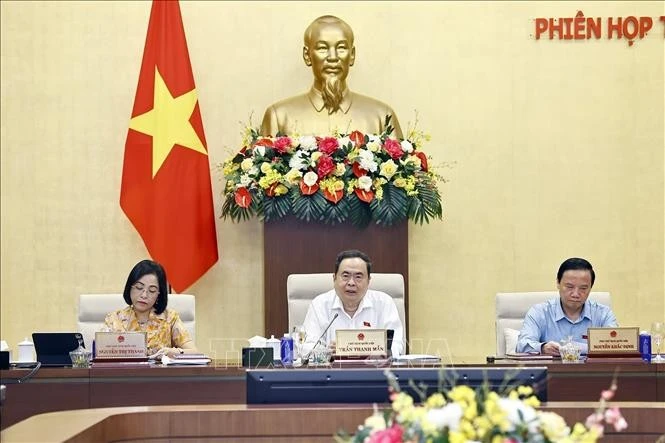 Chủ tịch Quốc hội Trần Thanh Mẫn phát biểu. Ảnh: Doãn Tấn/TTXVN