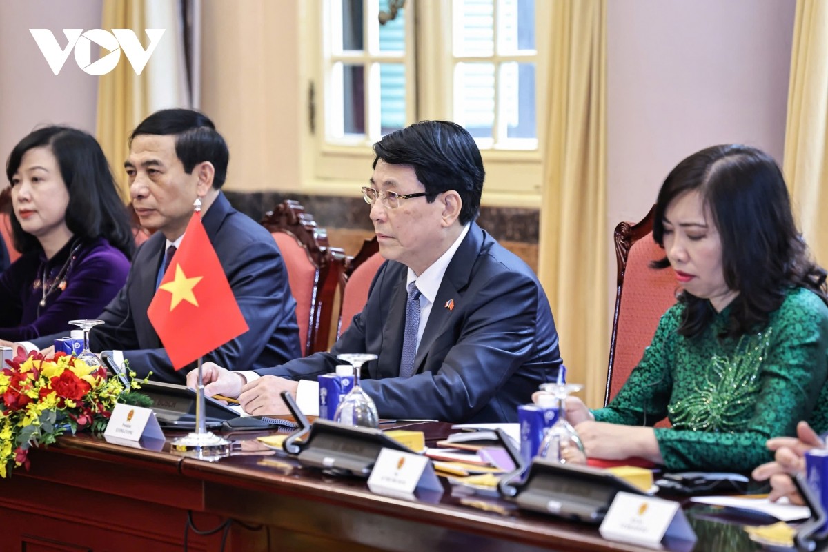 Chủ tịch nước Lương Cường phát biểu tại Hội đàm Chủ tịch nước Lương Cường phát biểu tại Hội đàm