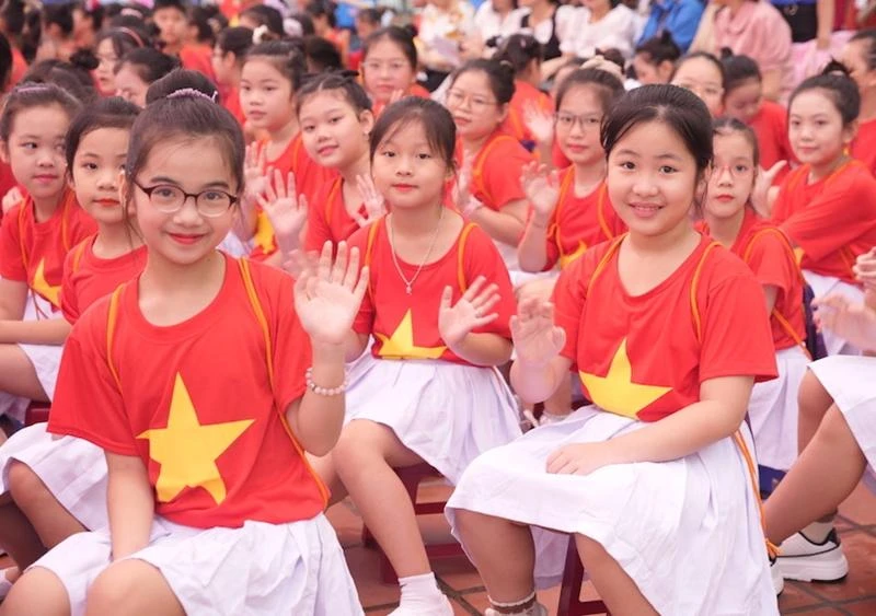 Thiếu nhi Hải Dương tham gia Ngày hội “Thiếu nhi Việt Nam - Học tập tốt, rèn luyện chăm”.